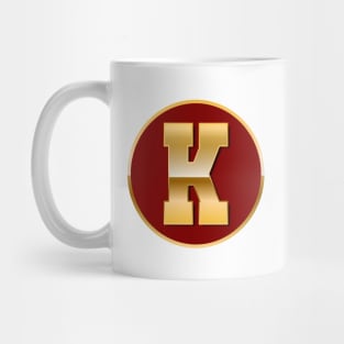 Gold letter K Mug